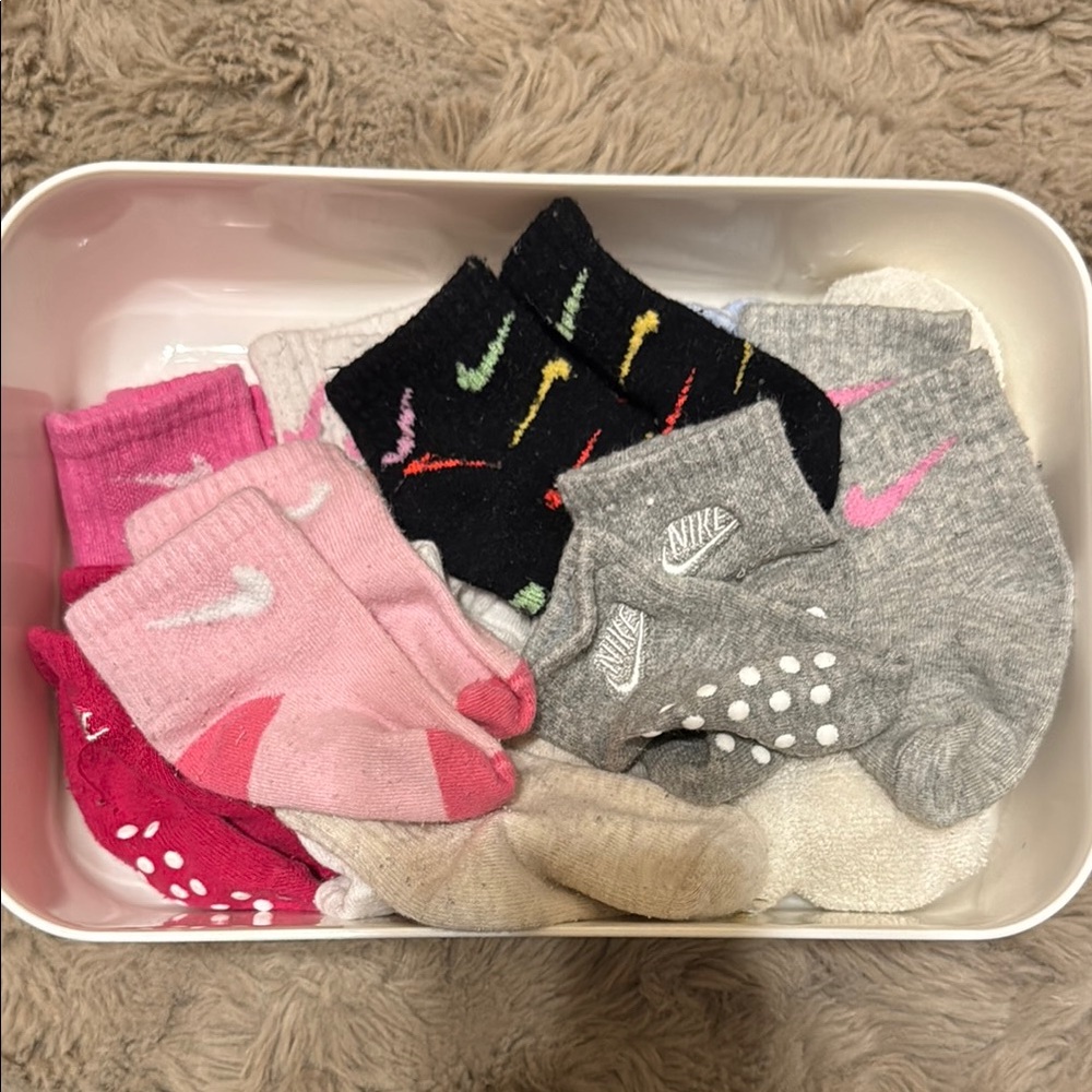 Nike Baby Socks Set - Pink, Black, Gray